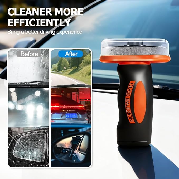 Handheld Glass Oil-Film Remover, 2026 Upgrade Glass Emulsion Cleaner, New Glass Cleaning Board, Automotive Oil Film Cleaning Brush for Car Windows (4, Medium)