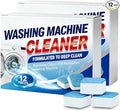 Washing Machine Cleaner Tablets, Deep Cleaning Descaler for Front & Top Load Washers, Clean Inside Drum and Laundry Tub Seal (2 boxes)