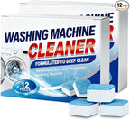 Washing Machine Cleaner Tablets, Deep Cleaning Descaler for Front & Top Load Washers, Clean Inside Drum and Laundry Tub Seal (2 boxes)
