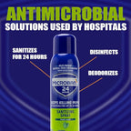 MICROBAN Sanitizing Spray, 15 oz., 2 Pack, Fresh Scent, Disinfects, Sanitizes, Eliminates Odors, and Keeps Killing 99.9% of Bacteria on Hard, Non-Porous Surfaces in Home for up to 24 Hours