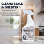 Countertop Cleaner & Sealer – Streak-Free Spray for Granite, Marble & Quartz | Cleans & Protects in One Step | USDA BioPreferred, Non-Toxic, No Film