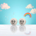 2 Pcs Wool Dryer Balls, Reusable Laundry Balls Softener Washing Fleece Dry Kit Anti-Static Reduce Wrinkles and Save Time Drying Ball,Laundry House Supplies (with Pattern)