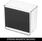 iDesign Magnetic Small Clear Plastic Organizer Bins for Laundry Room Storage
