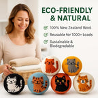Laundry Wool Dryer Balls | Natural Fabric Softener – Reusable, Eco-Friendly, Reduces Drying Time – Wool Balls Replaces Dryer Sheets - 6 XL Pack - Laundry Balls for Dryer