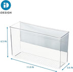 iDesign Magnetic Large Clear Plastic Organizer Bins for Laundry Room Storage