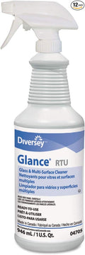 Liquid Glass and Surface Cleaner, 1 qt, Blue, Unscented, Bottle
