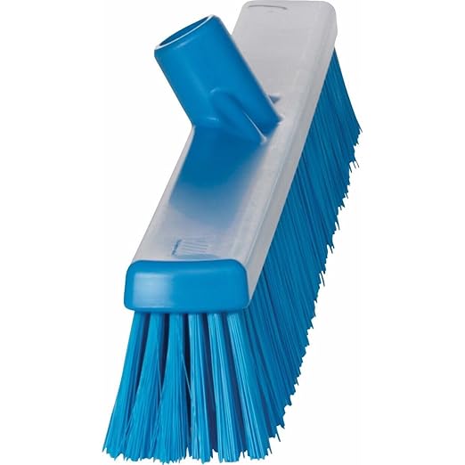Vikan 31943 Broom,Push,Soft/Stiff,24",PP/PBT,Blue