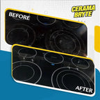 Cerama Bryte Ceramic Cooktop Cleaner (28 oz), Scraper and 5 Cleaning Pads Combo Kit