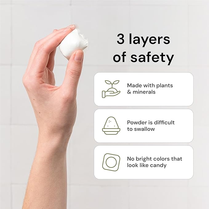 Grab Green Automatic Dishwashing Detergent Pods, 132 Count, Fragrance Free, Plant and Mineral Based, Superior Cleaning, Powerful Grease Removal, Brilliant Shine
