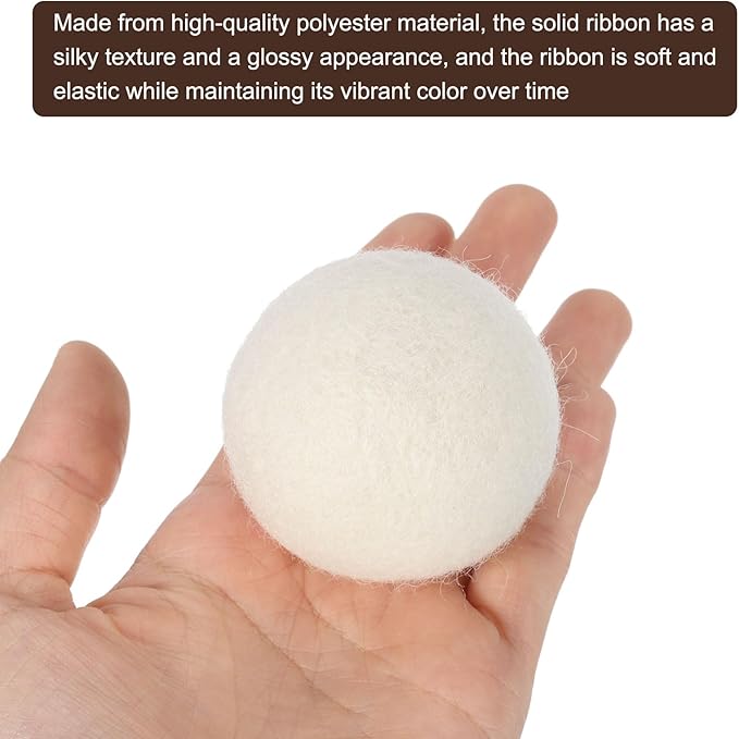 uxcell 4 Pcs Wool Dryer Balls, 2 Inches Wool Laundry Dryer Balls for Reducing Clothing Static and Wrinkles, White