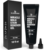 GlassGuard Miracle Mold Stain Remover Stain Gel – Heavy Duty Cleaning Gel for Grouts, Ceramic, Glass, Silicone, Caulk & More – Washing Machine Cleaner Front Loader (300 ml / 10 oz)