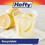 Hefty Party Perfect Clear Plastic Cups, 18 Ounce, 28 Count (Pack of 4)