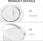 FUOYLOO 8pcs Adhesive Wall Glasses Organizer - 180° Folding Eyewear Storage Rack for Small Spaces - Eyeglass Holder for Home and Office Use White