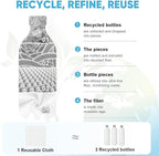 AIDEA Microfiber Cleaning Cloth Roll, White Shop Towels 55 Sheets Washable, Microfiber Towels for Cars, White Rags Reusable Paper Towel for Automotive, Workshop, House, Kitchen, Cleaning Supplies11×9"