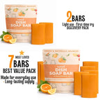 KELEBS 2 Dish Soap Bars | Citrus Essential Oil Formula | Natural & Organic Ingredients | Gentle on Hands | For Plant-Based Kitchens & Light Dishwashing | Biodegradable | No Overpour | Value Pack