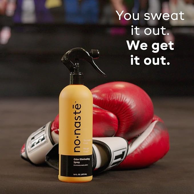 Nonaste Odor Eliminating Spray - 16 Fl Oz (Pack of 2) - Shoe & Yoga Mat Spray, Boxing Glove Deodorizer, Gym Bag Deodorizer, Fabric Odor Eliminator - No Washing Needed
