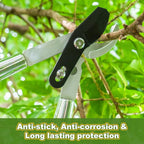 Berry&Bird 28" Garden Loppers for Tree Trimming, Heavy Duty Bypass Loppers with Compound Action, Branch Cutter up to 1.75" Diameter Cut Capacity, Hand Loppers with Carbon Steel Blade, Ashwood Handle