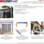 ClosetMaid SuiteSymphony Wood Closet Organizer Kit with Tower, 3 Hang Rods, Top Shelves, Adjustable, Fits Spaces 5-9 ft. Wide, Graphite Grey