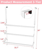 Over The Door Towel Rack,Towel Rack with Hooks for Door Hanging, Door Towel Bar, Over Door Towel Racks for Bathroom (Brush Nickel)
