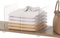 Svaldo Clear Shelf Dividers for Closet Organization, Pack of 8, Acrylic Dividers for Shelves, Closet Organizers and Storage, Purse Organizer, Fits Clothes Bag Towel, for Bedroom Kitchen Bookshelf