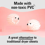 Kikkerland Set of Two Reusable Dryer Buddies for Laundry – Fabric Softener Dryer Balls – Control Static, Remove Wrinkles, Dry Clothes Faster, Hedgehogs