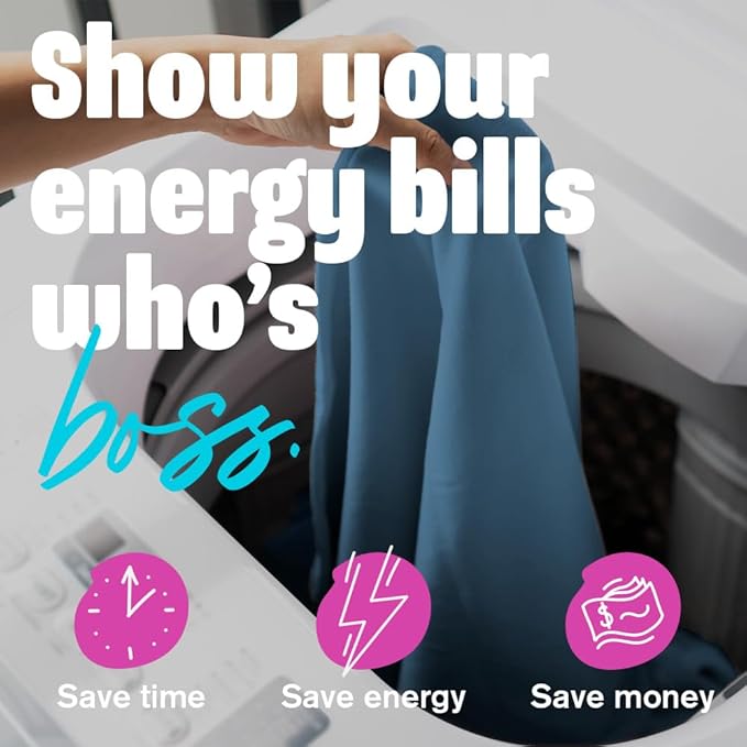 Boss It Rapid Reusable Dryer Ball, Fabric Softener Ball Alternative to Plastic/Wool Dryer Balls, Reduces Clothing Wrinkles & Saves Drying Time, Ultra Reflective & Lightweight Technology Laundry Balls