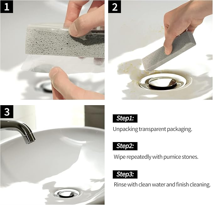 HongWay 10 Pack Pumice Stone for Cleaning, Pumice Stone for Toilet Cleaning Bowl Stick, Heavy Duty Strong Pumice Cleaning Bar for Bathtubs, Kitchen Sink, Grill, Household (5.9 x 1.4 x 0.9 Inches)