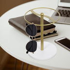 VICASKY Sunglasses Display Rack with Metal Frame and Pine Wood Base, Glasses Organizer Stand for Eyewear Storage and Desktop Display at Home Or Office