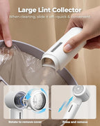 ASNUG Fabric Shaver, Electric Lint Remover, Sweater Shavers to Remove Pilling with 3 Speeds, 6 Leaf Blade, LED Display & Type-C Rechargeable, Removes Fuzz, Pills for Clothes, Couch, Furniture