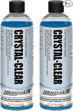 Nanoskin CRYSTAL-CLEAR VOC-Free Glass Cleaner, 32 Oz. Pack (2x16 Oz) - Advanced Eco-Safe, Streak-Free Shine, Multi-Surface Cleaning Solution | For Auto, Home, Office, & Commercial Use | 40:1 Dilution