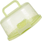 Cake Carrier With Handle - Food Grade Transparent Cover Cake Boxes | Reusable Cake Boxes | Two Sided Cake Holder | Cake Carrier With Lid Pie Cake Carrier Of Pp Polypropylene Material, Green