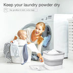 Conworld Laundry Detergent Container, Laundry Powder Dispenser with Scoop for Laundry Room Décor and Accessories, Space Saving Laundry Room Organization and Storage, Gray