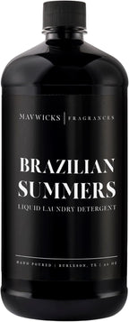 Laundry Liquid Detergent (Brazilian Summers) - 32 Oz Laundry Perfume Bottle for Men & Women, Stain & Odor Remover, Deep Clean, Long-Lasting Fragrance and Freshness for All Fabrics