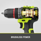 SnapFresh 20V Cordless Brushless Drill Driver, 1/2" Compact Power Drill Set with 500 in-lbs Torque, 20+1 Clutch & 2 Variable Speeds, LED, 2.0Ah Battery & Fast Charger, Electric Tool Kit for Home & DIY