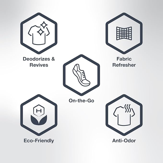 HEX Performance Deodorizing Spray, Fresh, 22oz - Awesome for Shoes, Gear, Activewear & Fabrics, Yoga Mats & Gym Equipment, Carpet, Pets, Odor Eliminator & Fabric Refresher Spray