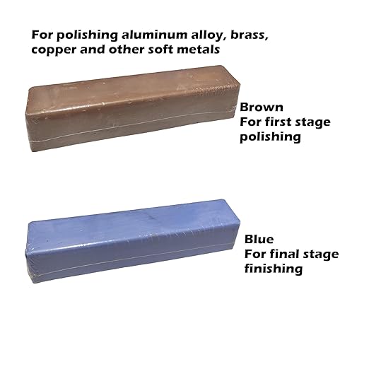 1.1 Pound Blue Polishing Buffing Compound Bar for Final Stage Polishing of Aluminum Alloy, Brass and Copper
