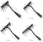 Gardening Hand Weeder Tool,Manual Weeder Tool with Detachable Blades, 4 Sizes High Carbon Steel Dual-Edge Design for Farm Garden Lawn Weed Removal, Soil Cultivation & Root Extraction (6 Tines)