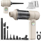 Car Vacuum, Handheld Car Vacuum Cleaner Cordless with Brushless Motor, 20000PA Suction High Power Rechargeable Vacuum Cleaner & Air Duster, 4-in-1 Portable Mini Hand Vacuum Blower with LED Display