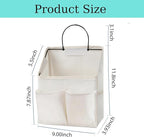 4pcs Wall Hanging Storage Bag,Wall Hanging Organizer bags with Pockets, Wall Organizer Storage for Dormitory Bathroom Bedroom (White-upgraded)