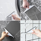 Tiny Bathroom Shower Mirror Squeegee with Hanging Hook, Silicone Mini Kitchen Countertop Squeegee, Water Wiper Scraper Cleaner Tool for Cleaning Sink, Counter, Tiles, Handy Window Glass Water Blade