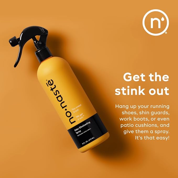 Nonaste Odor Eliminating Spray - 16 Fl Oz (Pack of 2) - Shoe & Yoga Mat Spray, Boxing Glove Deodorizer, Gym Bag Deodorizer, Fabric Odor Eliminator - No Washing Needed