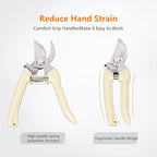12 Pcs Garden Scissors for Plant, Tip Pruning Shears for Cutting Flowers, Trimming Plants, Bonsai and Fruits Picking (Bypass Blade Pruner)