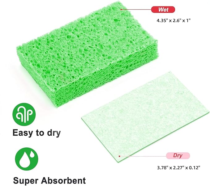36 - Pack Non-Scratch Scrub Sponges - Sponges for Dishes and Washing Dishes, Cleaning Sponges for Kitchen Home and More（Green）