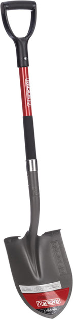 Radius Premium D-Handle Round-Point Shovel, Fiberglass Shaft