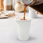 360 Count 12 oz Coffee Cups, Leak-Free Food Safe Paper Cups 12 oz, Disposable 12oz White Paper Cups for Cold and Hot Drinks