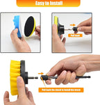30Pcs Drill Brush Attachment Set,Drill Scrubber Brush Kit Include Scrub Pads, Sponge, Extend Attachment, Drill Cleaning Brush Attachment Set for Bathroom, Tub, Tile, Corner, Floor, Grout, Boat