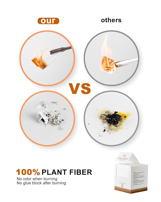 LUXU Large Disposable Face Towel,Extra Thick Soft Facial Towels Plant Fiber Facial Washcloth Biodegradable Dry Wipes for Sensitive Skin,Cruelty Free-100 Count