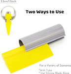4 Inch Mini Squeegee Silicone Squeegee with Rubber Water Blade, Anti-Slip Handle for Car Wraps, Window Tint, and Cleaning Bathrom or Kitchen Sink,Yellow