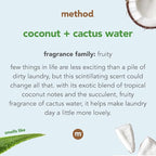 Method Liquid Laundry Detergent, Coconut + Cactus Water, 66 Loads Per Bottle, Stain Remover, 53.5 Fl Oz (Pack of 1)