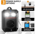 Ultrasonic Mice Repeller for Car Electronic Mice Repeller Squrriel Deterrent Waterproof Under Hood Mouse Control Rat Repeller with Flashing Lights and Magnet for Indoors and Outdoors